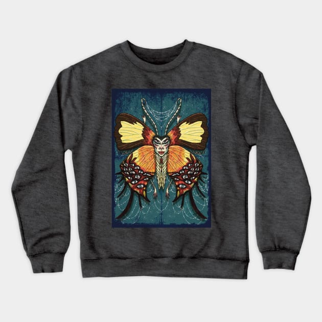 Surreal Insects - butterfly Crewneck Sweatshirt by Milena Deneno Art